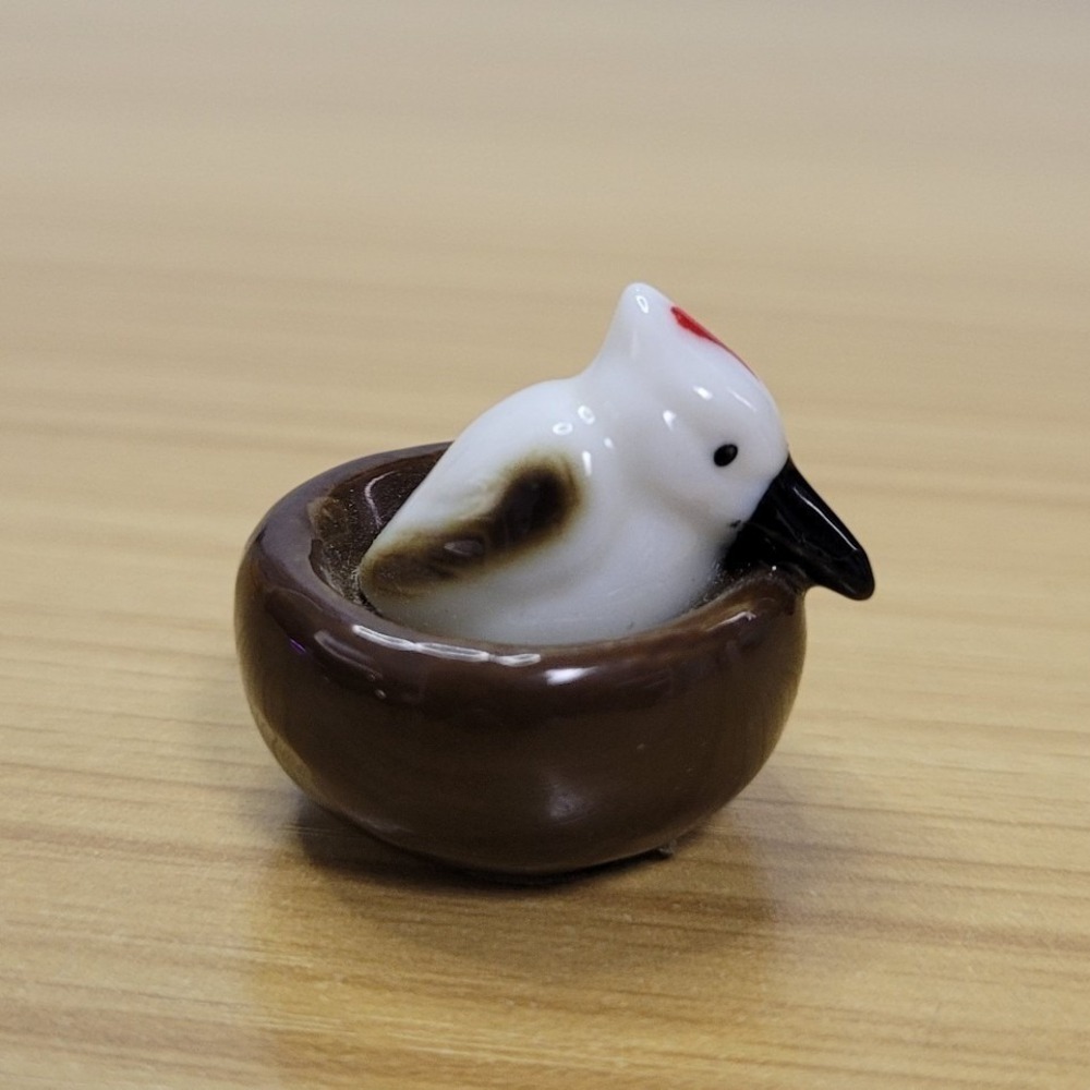 Vintage Miniature Bug House‎ Taiwan Porcelain Kookaburra Bird Mini Animal